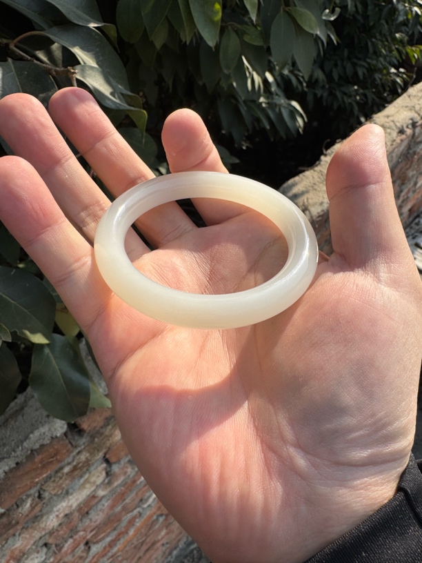 天然和田玉手镯 高货版57+圈口