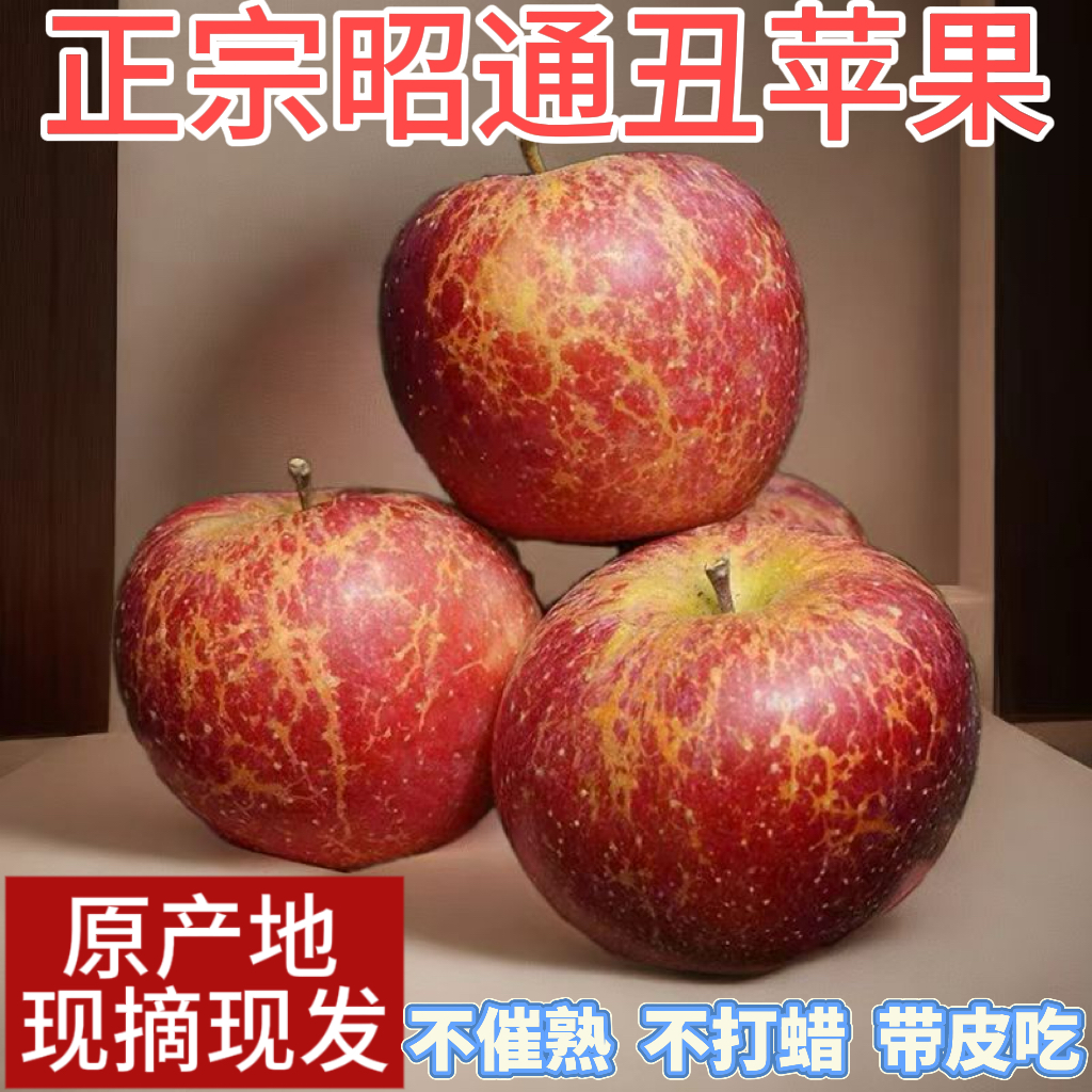 正宗云南昭通苹果新鲜甜蜜丑苹果原产地现摘脆甜好吃营养多汁肉厚