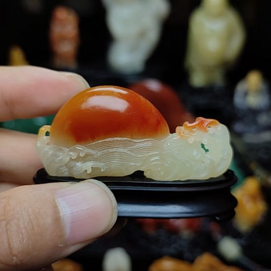 灰***黑寿山石寿山芙蓉石假一赔十