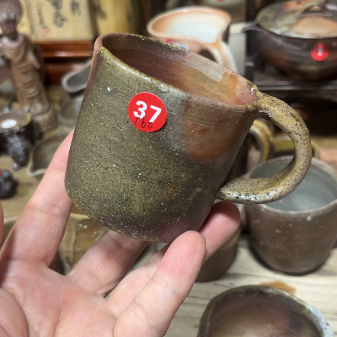 原田圭二备前茶杯茶勺茶盘