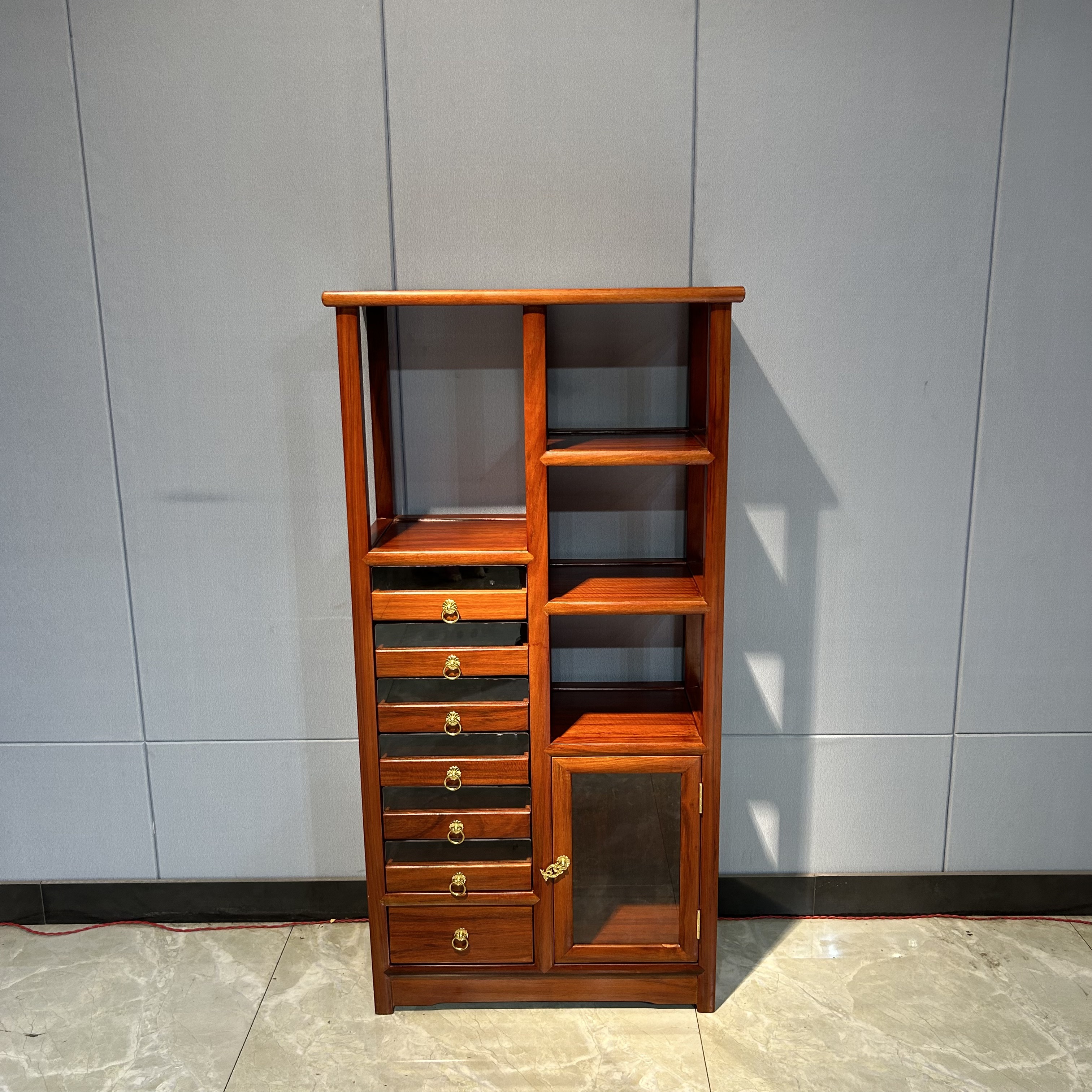 花梨木牙科柜65*33*133茶叶柜茶水柜储物边柜