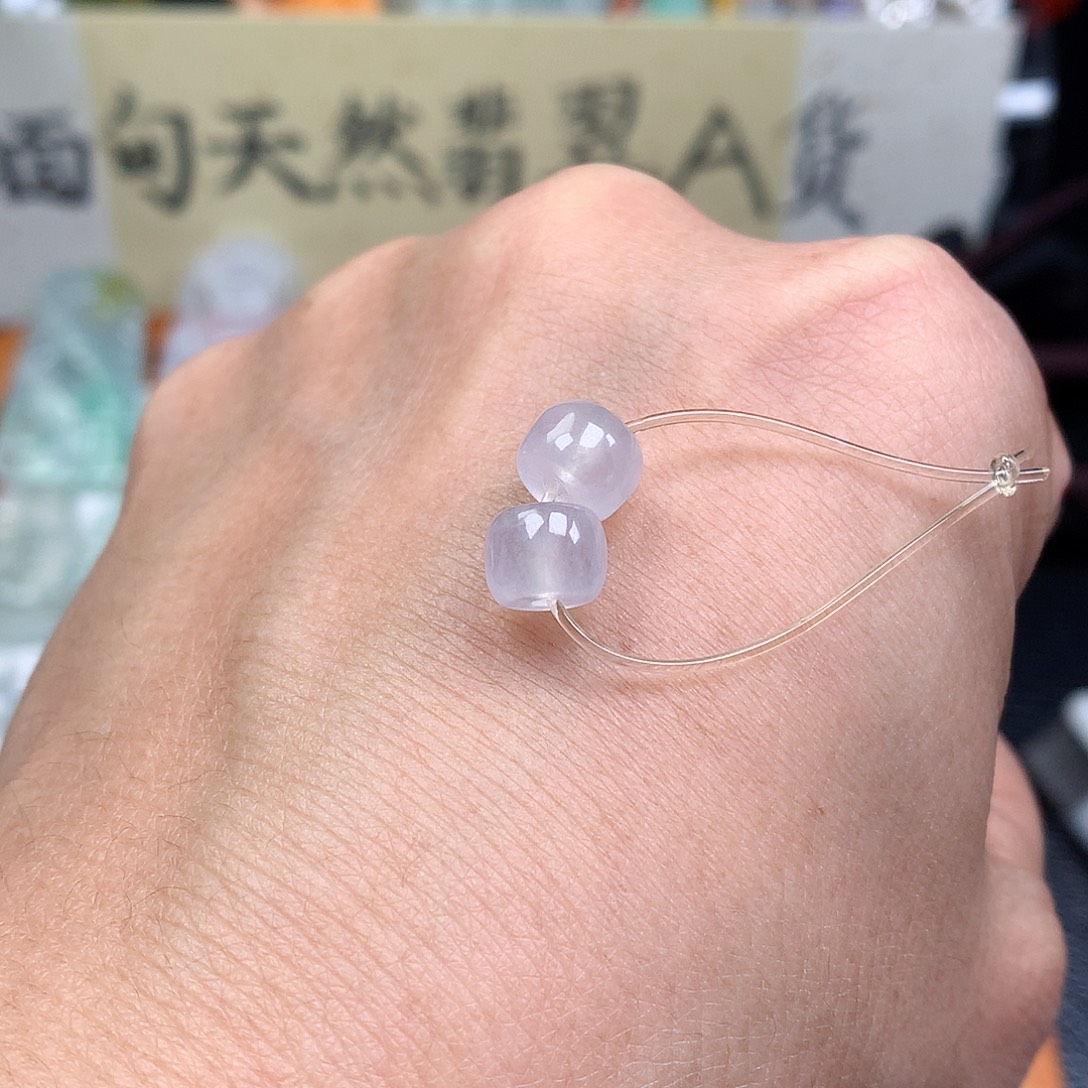 翡翠裸石缅甸天然A货翡翠冰种珠子