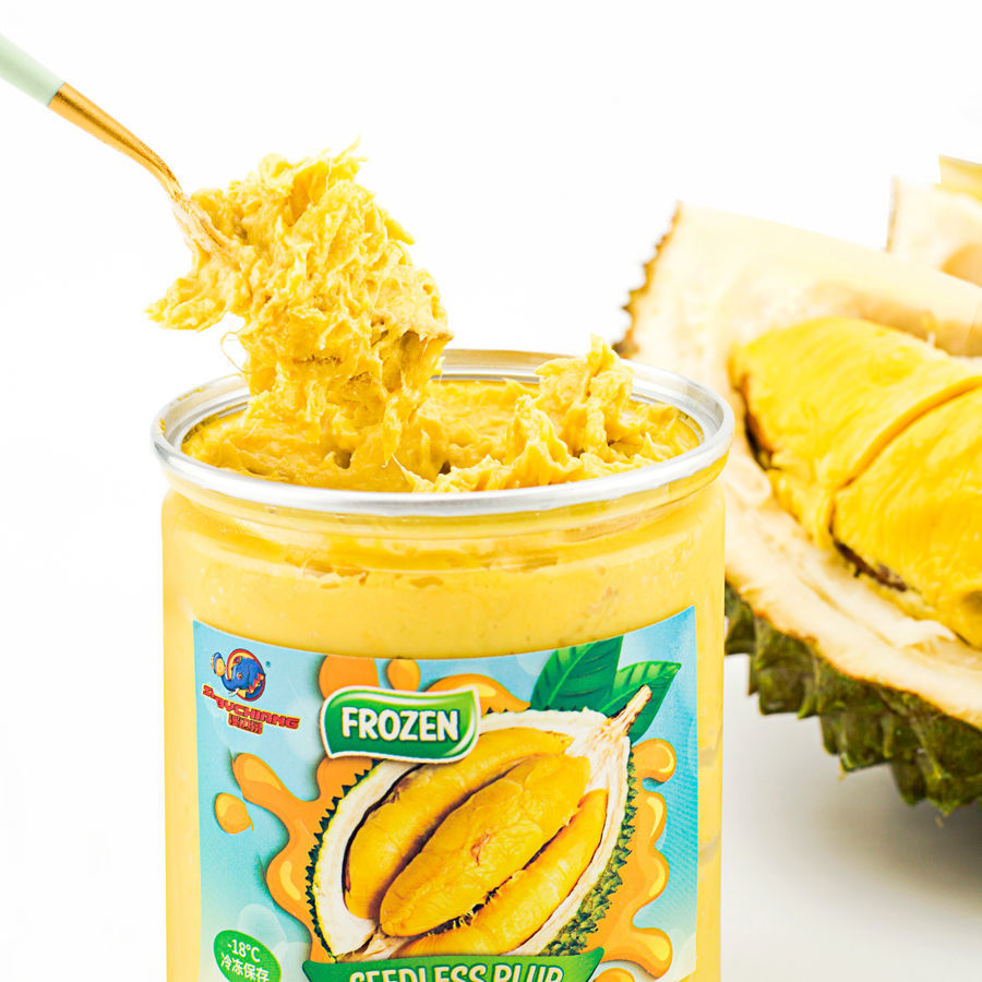 【溪边象】马来西亚猫山王榴莲纯果肉泥新鲜冷冻易拉罐装d