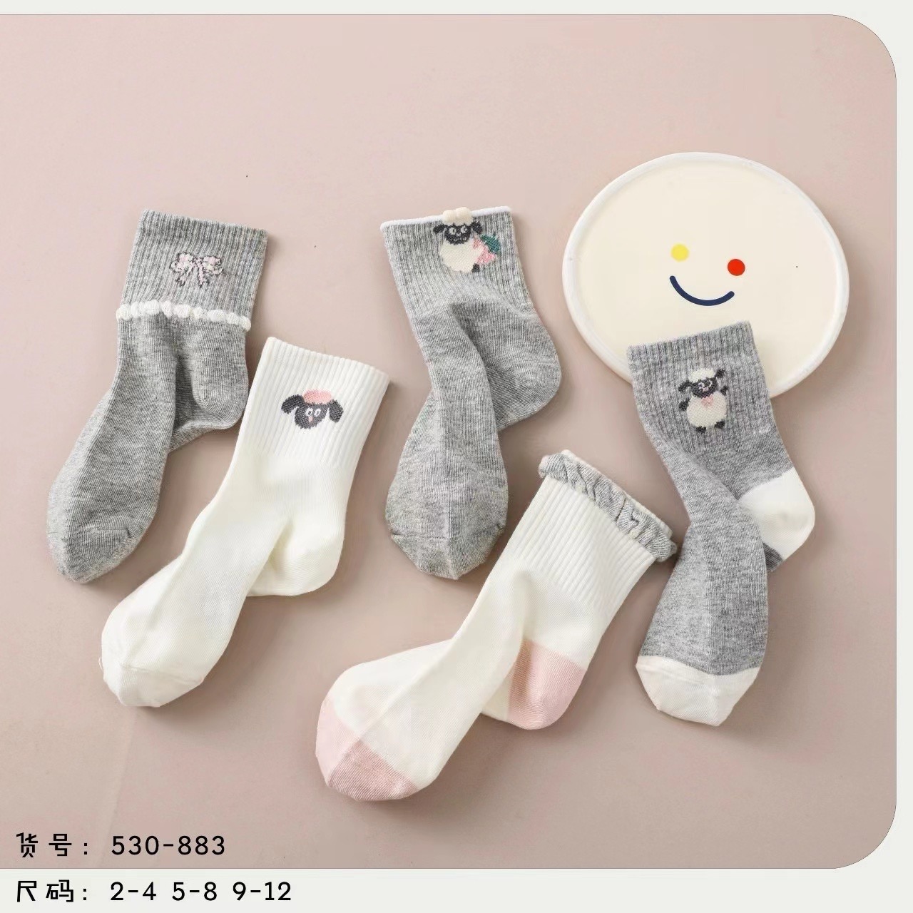 10双装 儿童防臭吸汗中筒袜