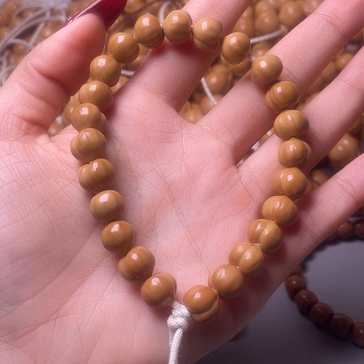 猴头核桃手串11尺寸镜面柯基屁桃手持全品无暇