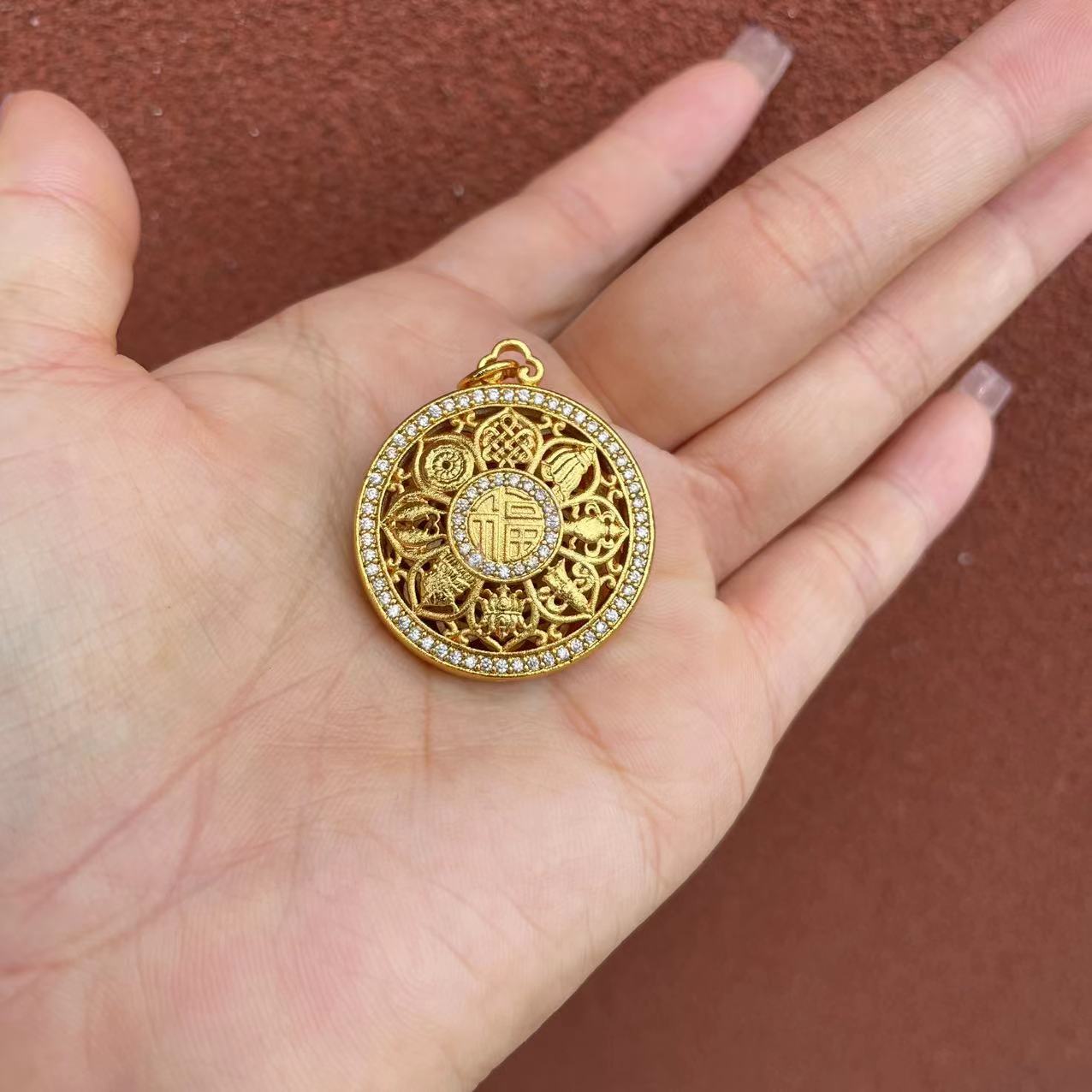 吊坠足银 560福福镂空吊坠