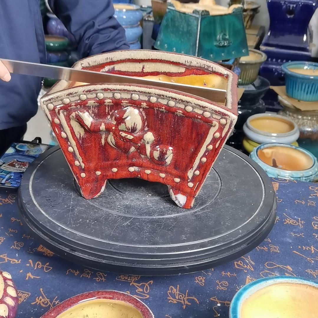 内口24×15深14石湾花盆默认微瑕