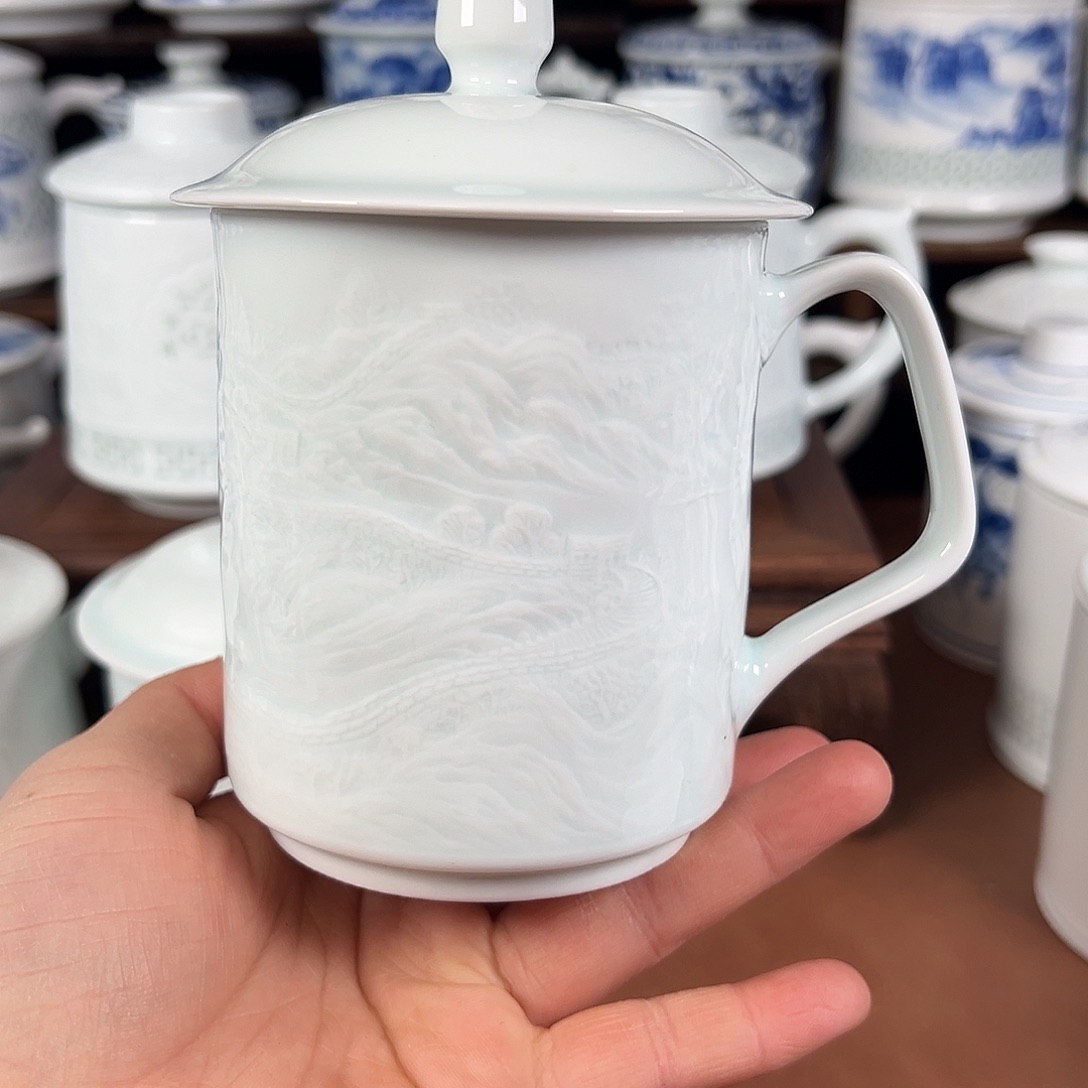 用***2景德镇高温陶瓷办公杯家用