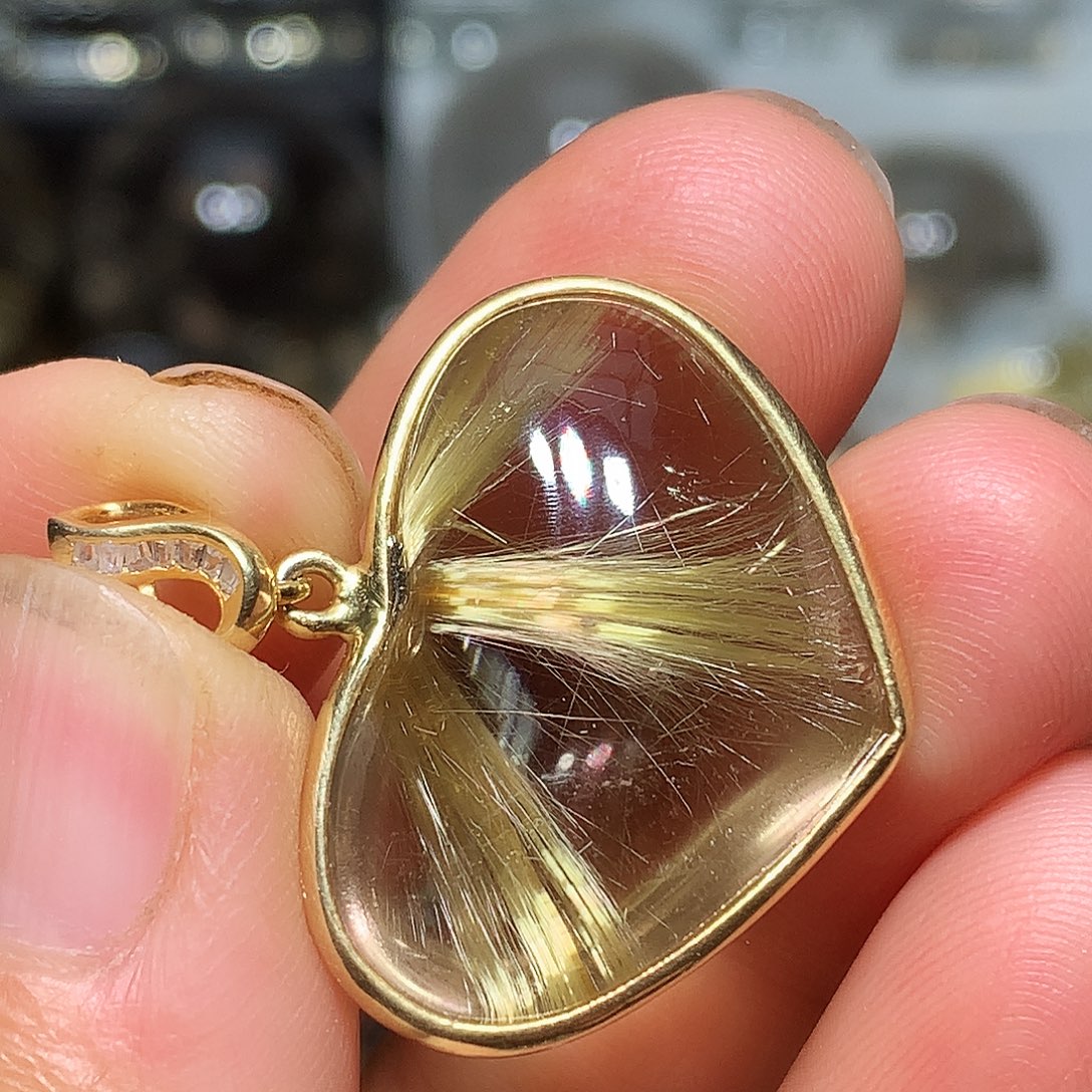 水晶珠宝半成品银S925镀金镶嵌定制款