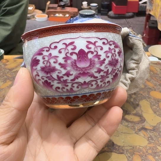 风水杯一个，瓷。。品茗