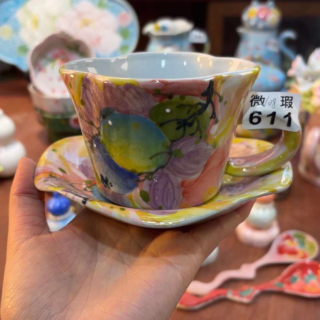 景德镇手绘高温釉下彩陶瓷茶具