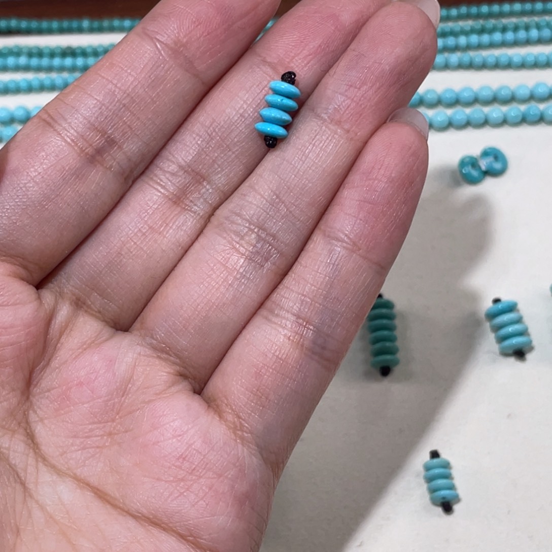 绿松石未镶嵌算盘珠