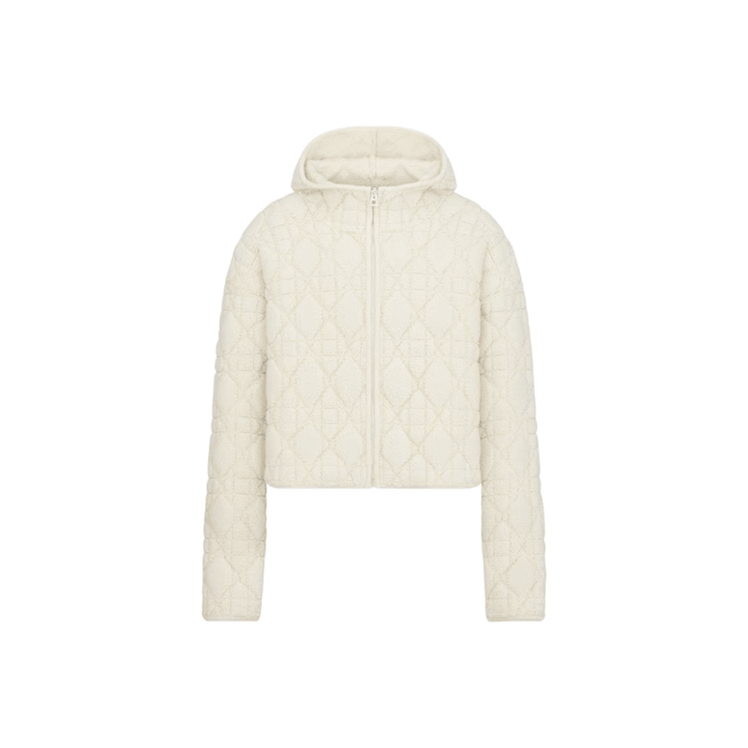 DIORA.RIM铭品圣迪奥冬季针织外套短款时尚休闲藤格羊毛立领外套