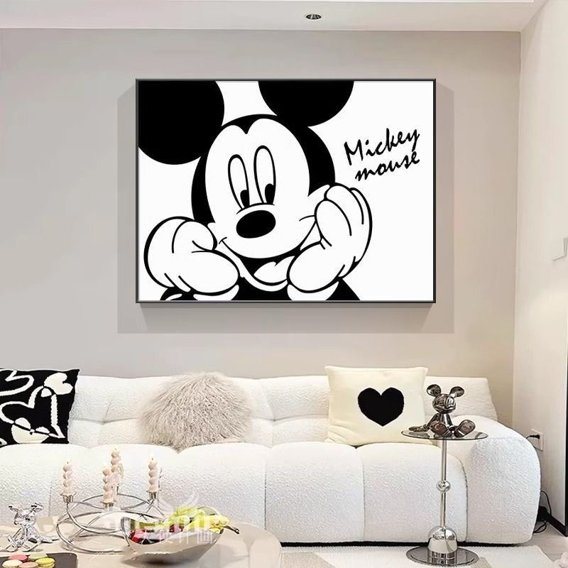 电表箱装饰画现代简约卡通米奇配电箱电闸箱电源盒遮挡开关弱挂画