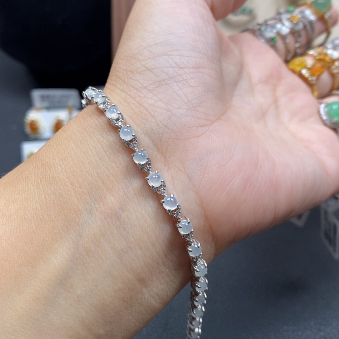 翡翠银S925镶嵌戒指