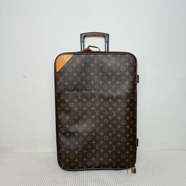 95新 LouisVuitton/路易威登 6383/时尚经典棕老花旅行拉杆箱