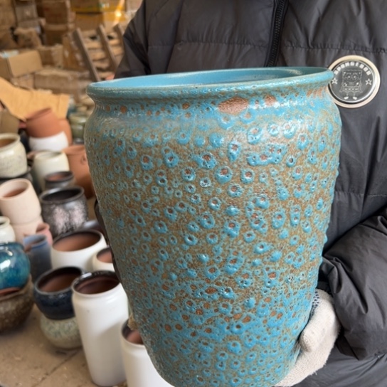 紫砂花盆高33口25—————