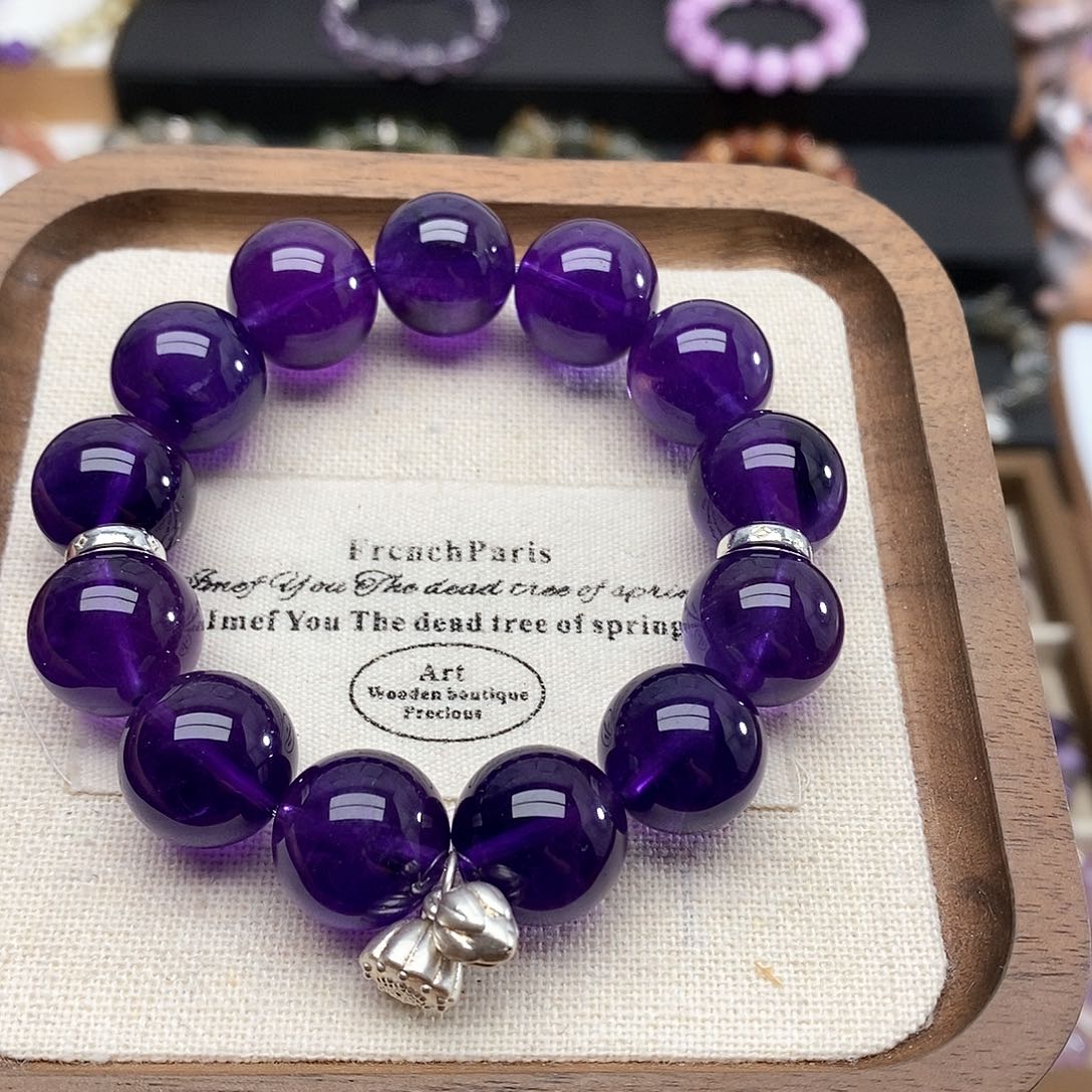 水晶手链未镶嵌鞍****乌拉圭紫水手串