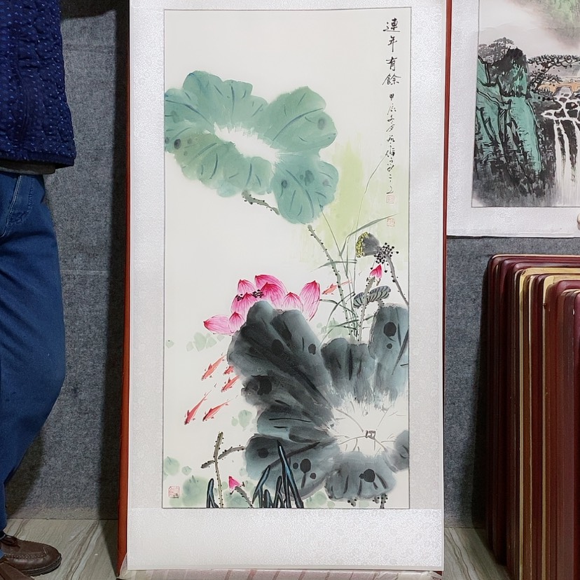 【闪购商品】国画书画作品带框125×65厘米