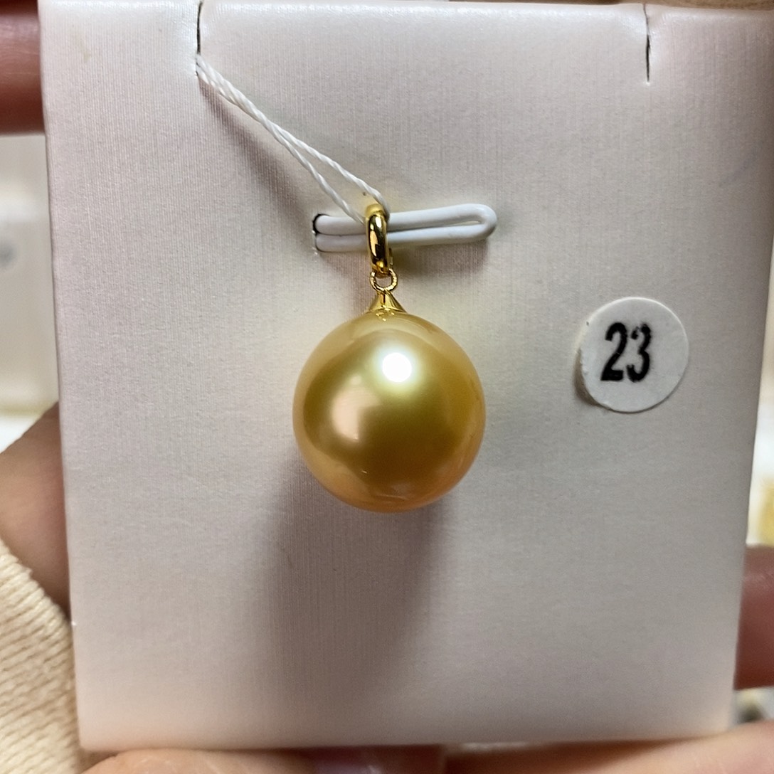 海水珍珠吊坠(不含链)18K金镶嵌