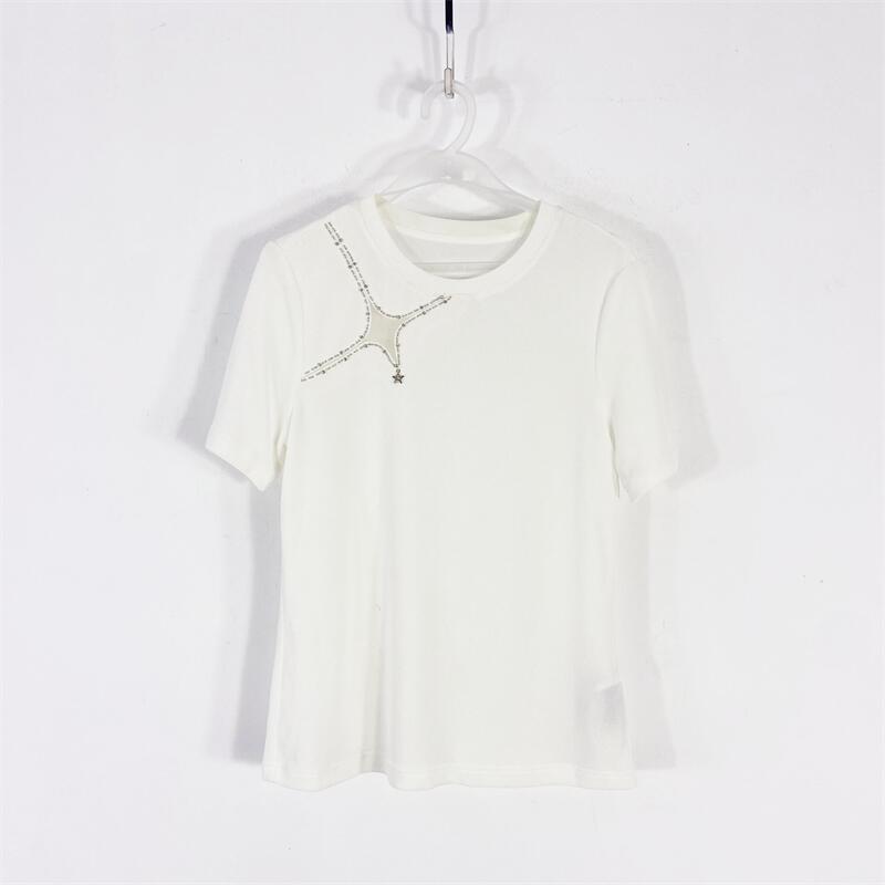 【77衣橱】ED8457精品女装上衣短袖T恤气质轻奢【红人上新】K