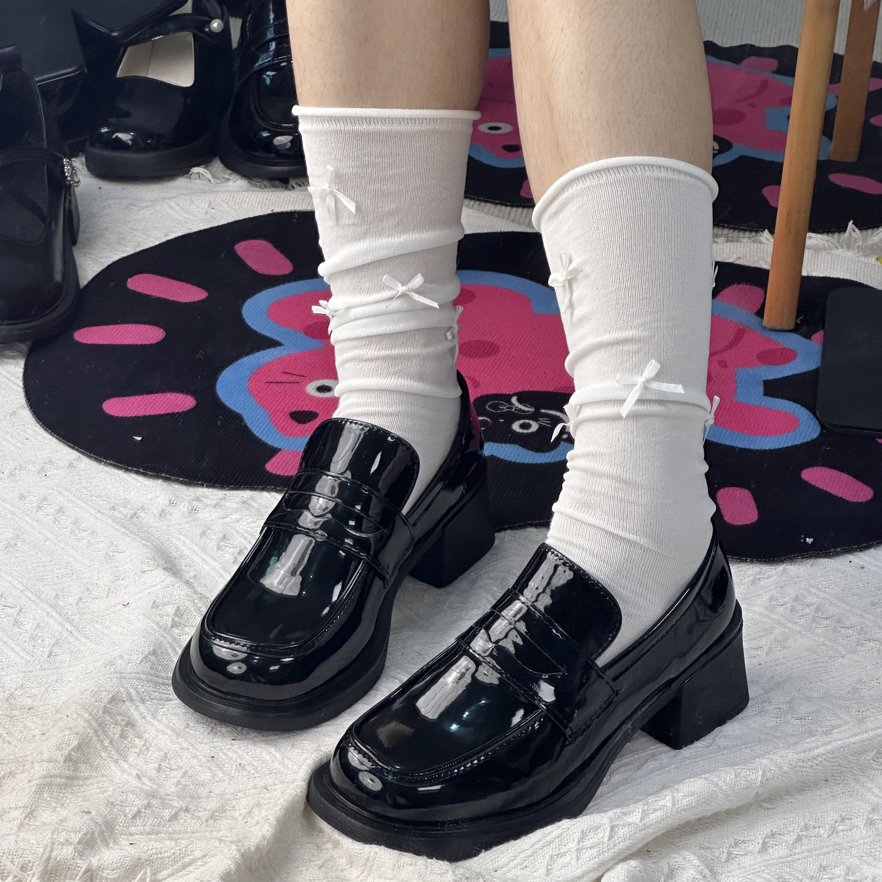 秋冬季基础款日系乐福鞋学生制服鞋jk鞋圆头厚底增高英伦小皮鞋女