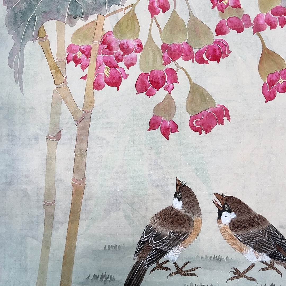 绘画阳**好韩江书画左进伟花鸟