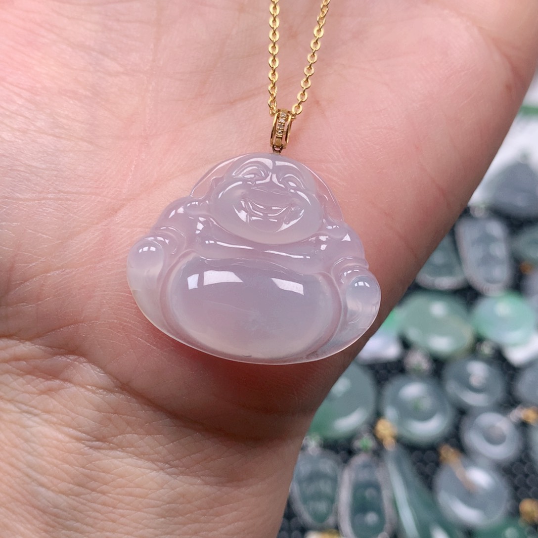 【闪购商品】翡翠吊坠(不含链)18K金镶嵌