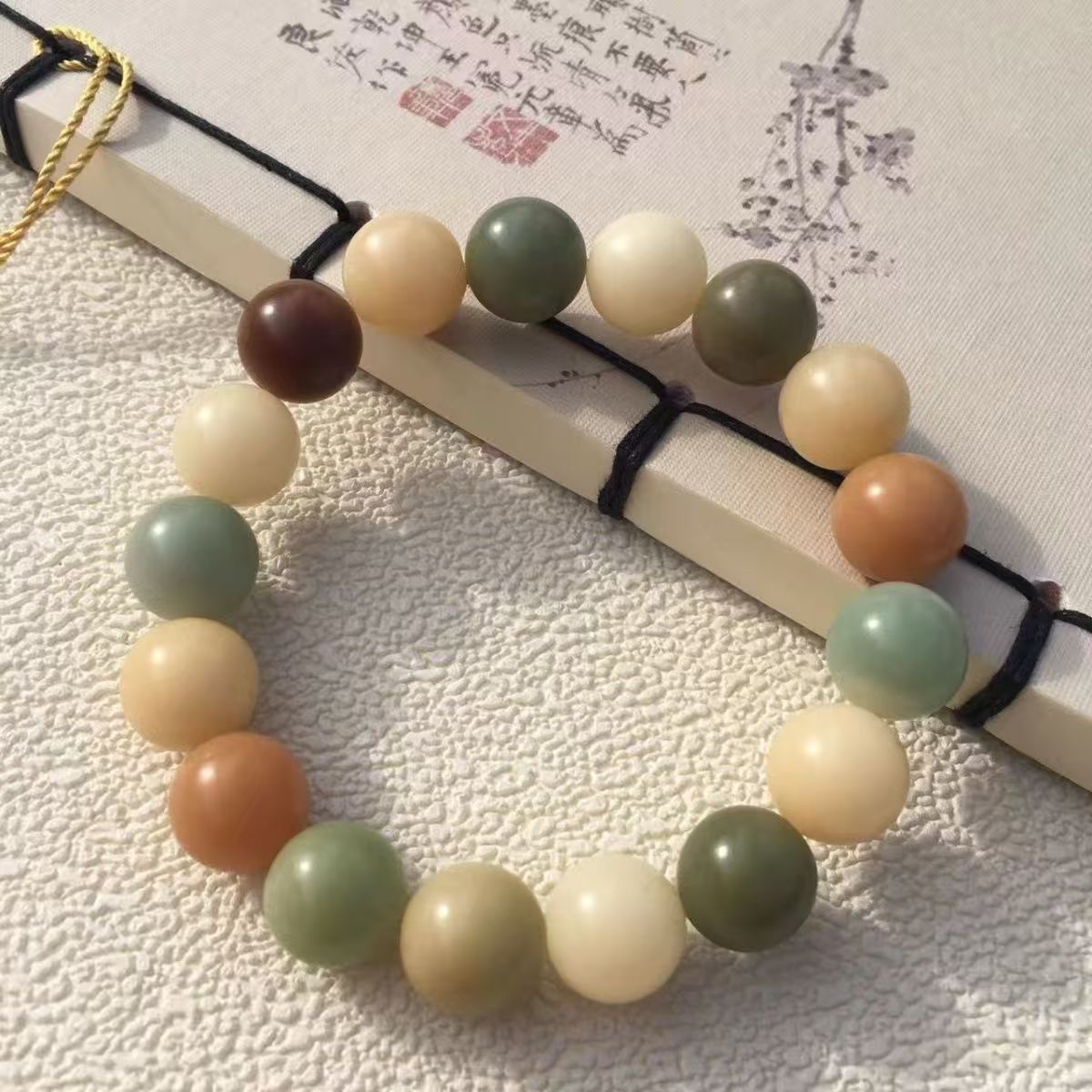 菩提PT-002天然菩提多宝菩提根圆珠手串（无礼盒）