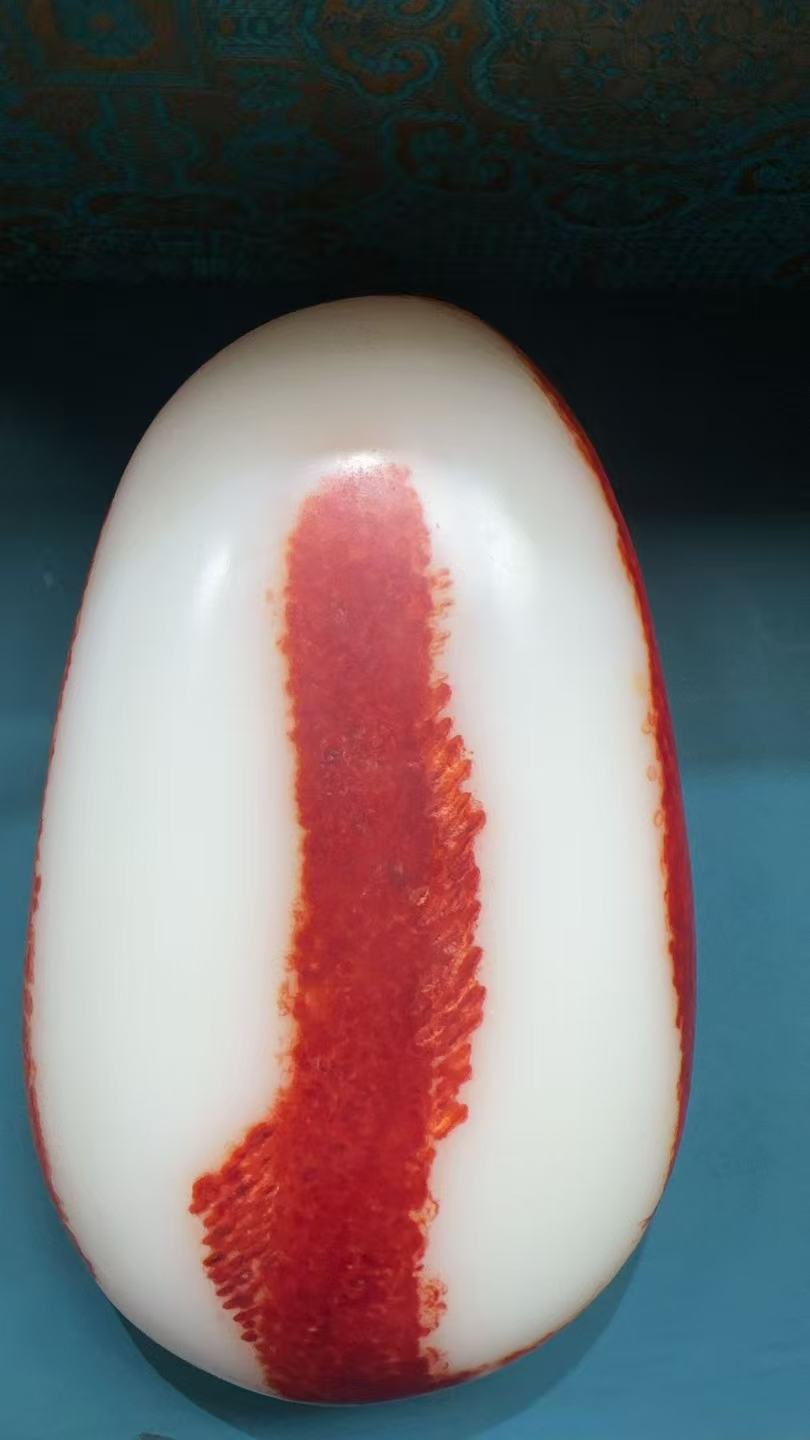 特色摆件特色摆件d-119红皮白肉石