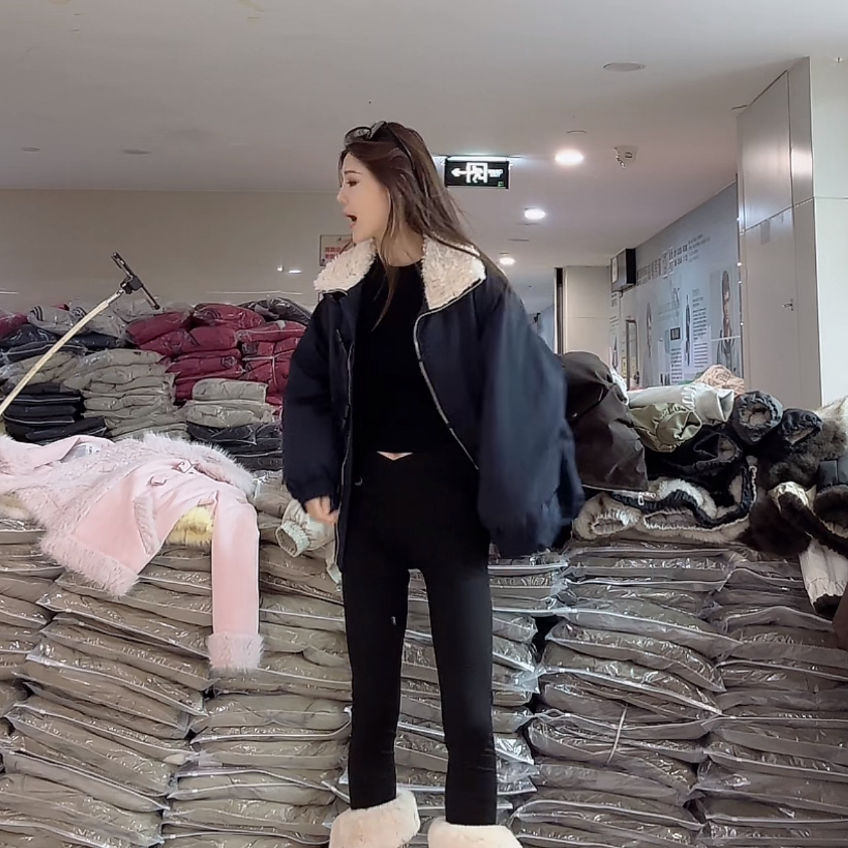 【柒汐】推荐冬季百搭牛角扣棉服外套8815