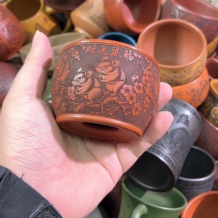 茶杯紫砂全手工紫砂主人杯