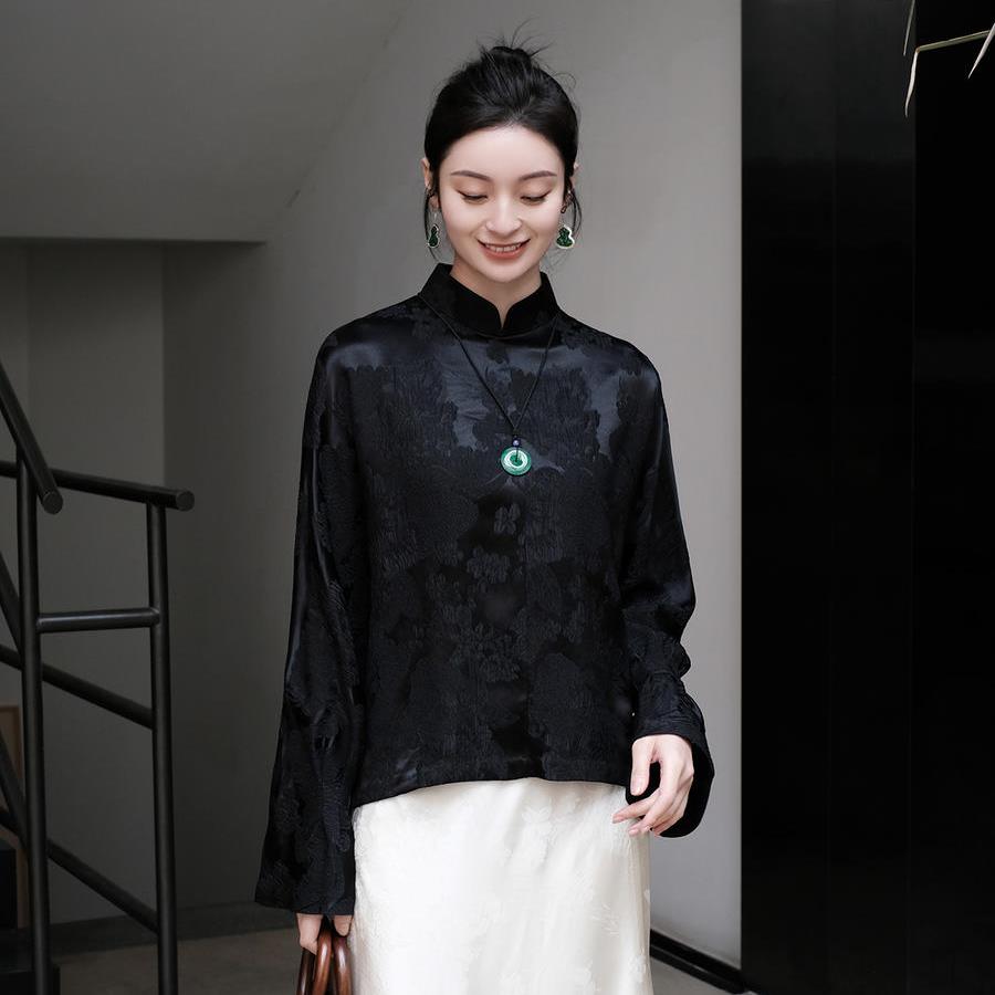 盛唐牡丹 |凤凰纹冠乐绉女上衣