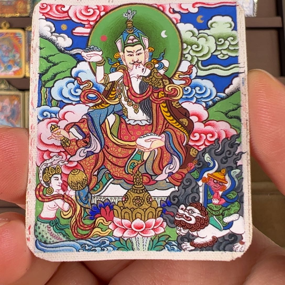 悠***点吊坠莲师唐卡绘画作品