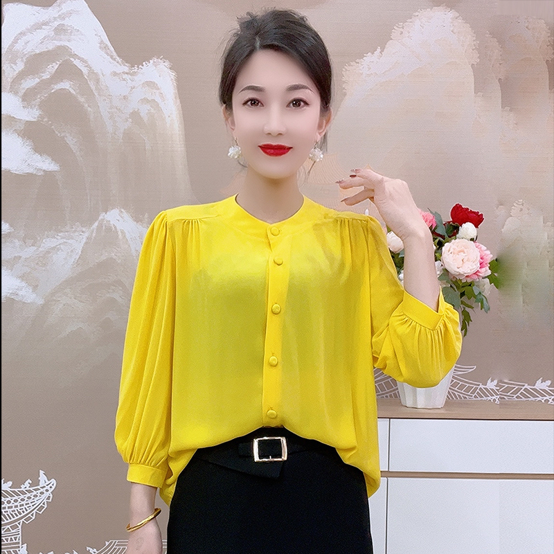 2503组合款春夏薄款美林麻打底衫休闲百搭长袖T恤韩版宽松上衣