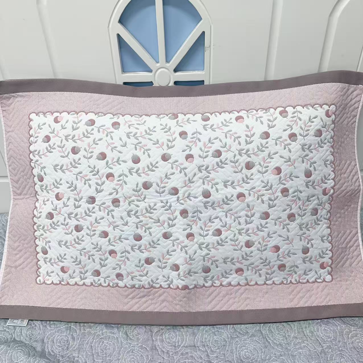 果实累累  咖色  十层 精梳细沙枕巾棉纱布枕巾易洗全棉透气吸汗