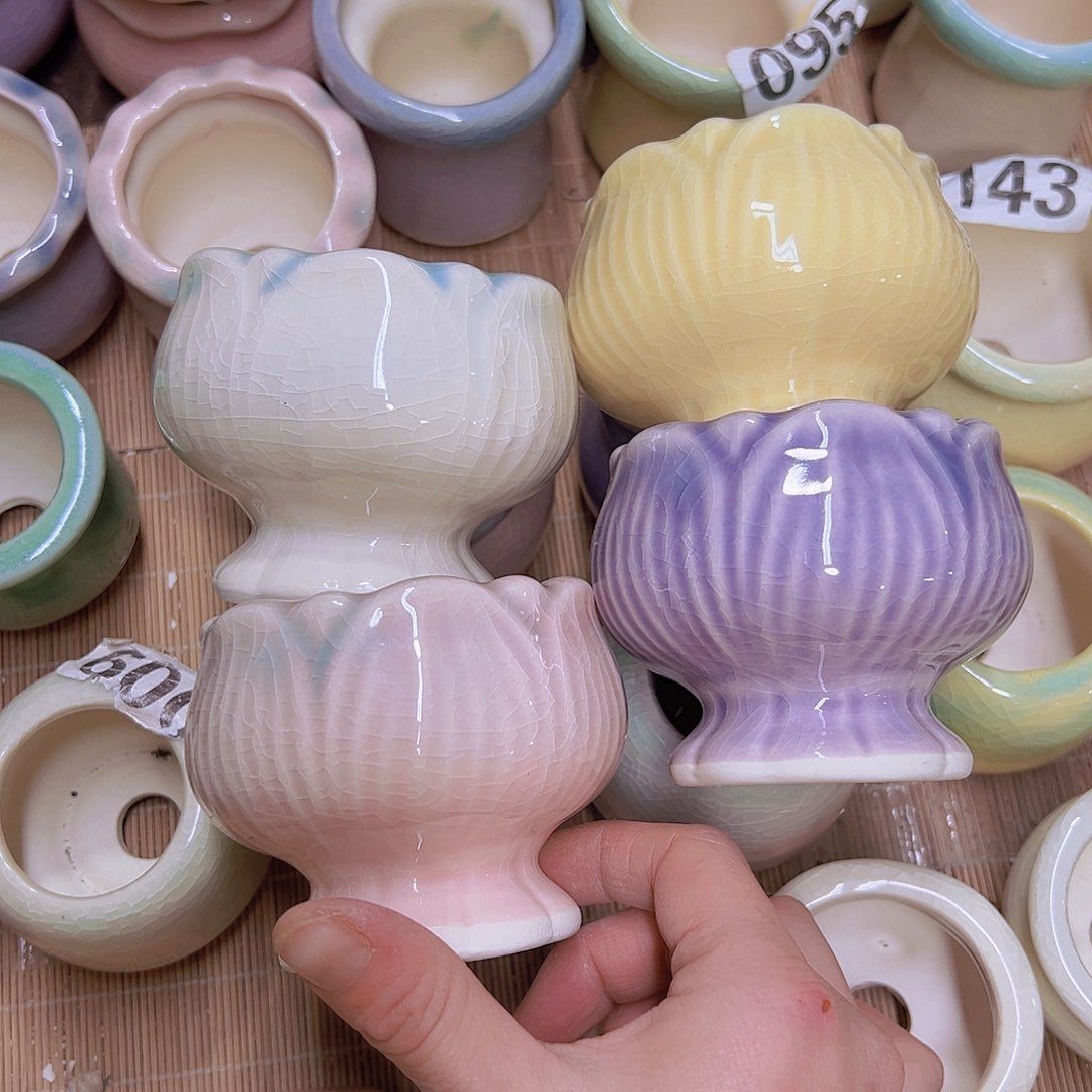 红陶陶瓷花盆当场满12包邮