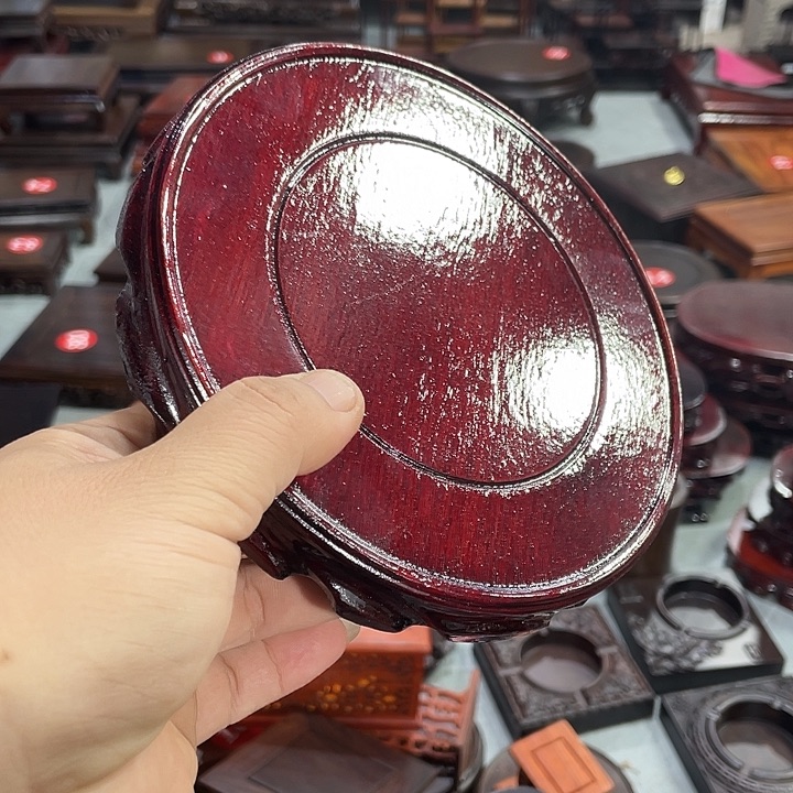 红木底座工艺品紫砂红木底座工艺品16公分