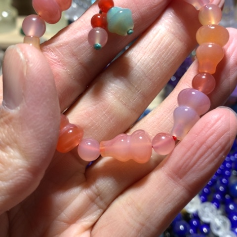 玛瑙/玉髓手链未镶嵌葫芦手串