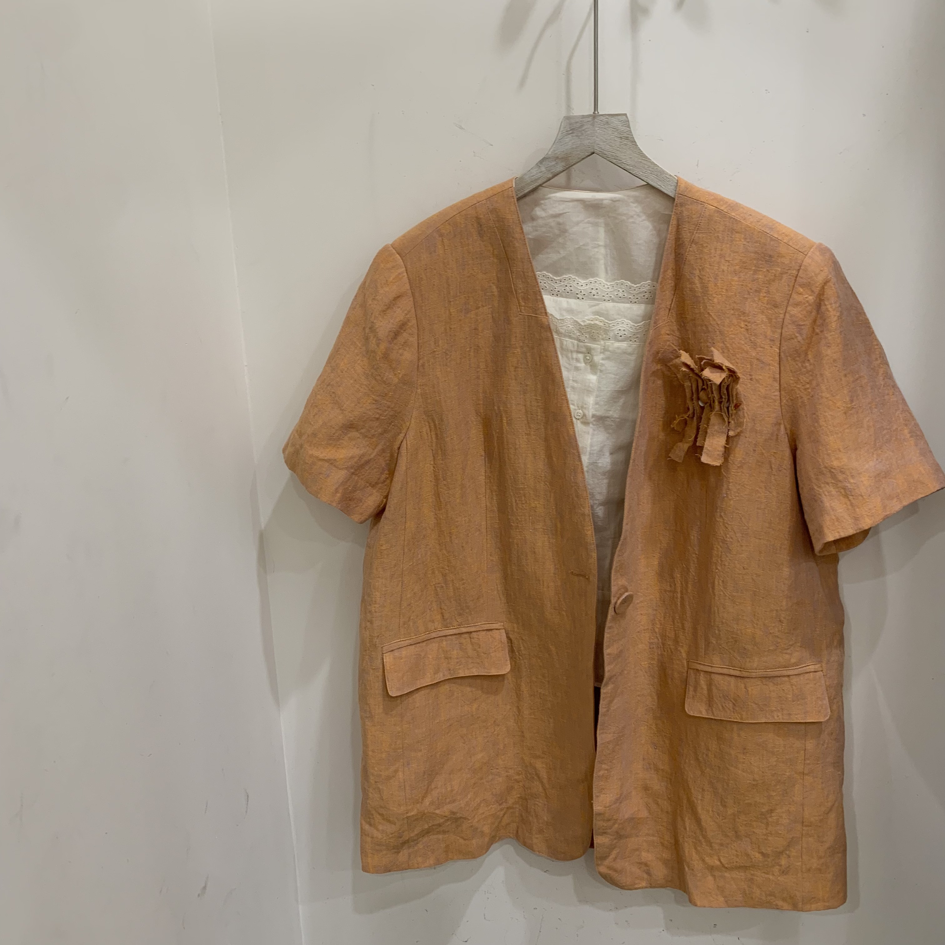 the white｜正品韩代「那白」东大门春季新品短袖西装外套