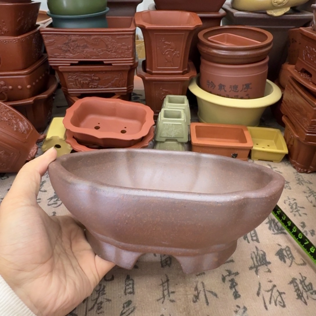 紫砂花盆宜兴紫砂正品21x5