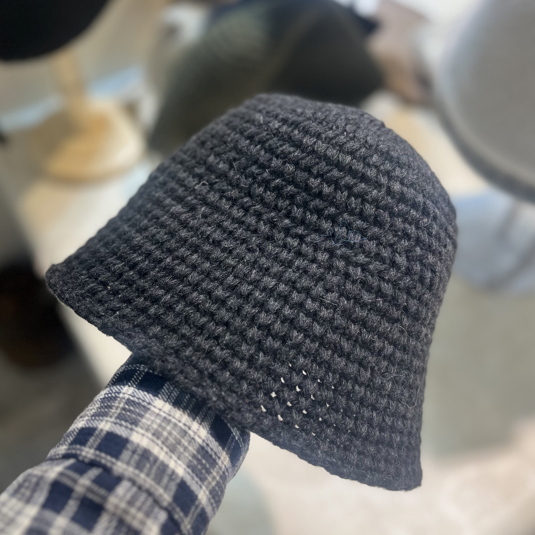 针织渔夫帽冬季保暖显脸小百搭水桶盆帽（不支持退换）