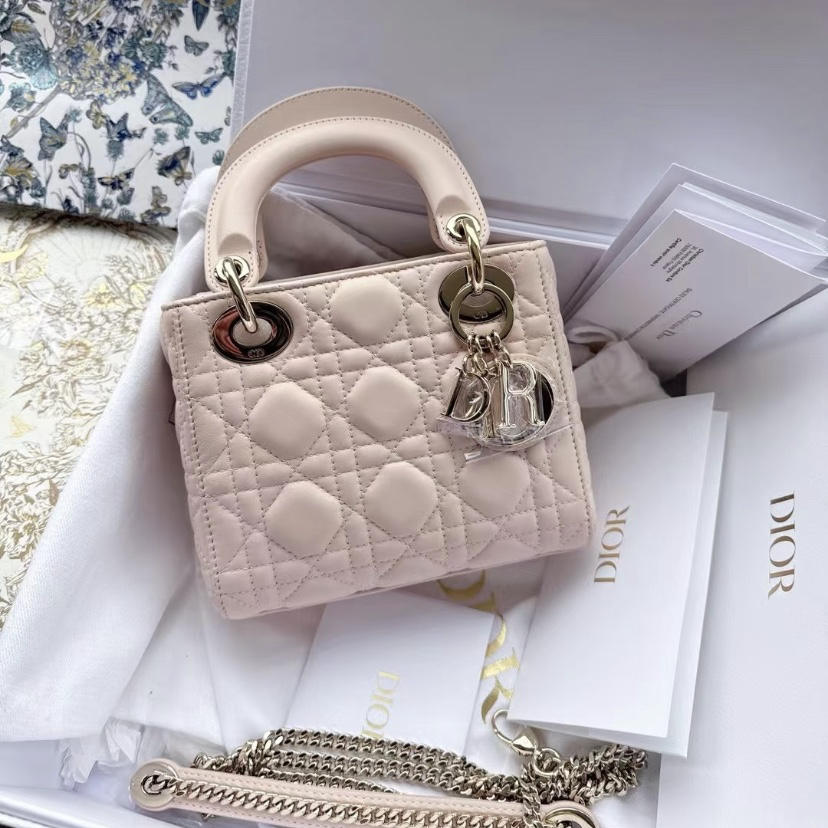 99新 DIOR/迪奥 Dior粉色三格戴妃 25090089-01