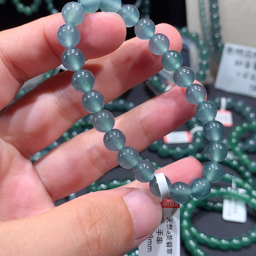 未镶嵌手串翡翠天然a货翡翠手串7.8