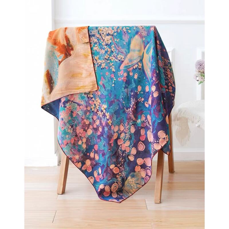 （330）高档丝巾围巾女士披肩新款素雅百搭防晒优雅气质