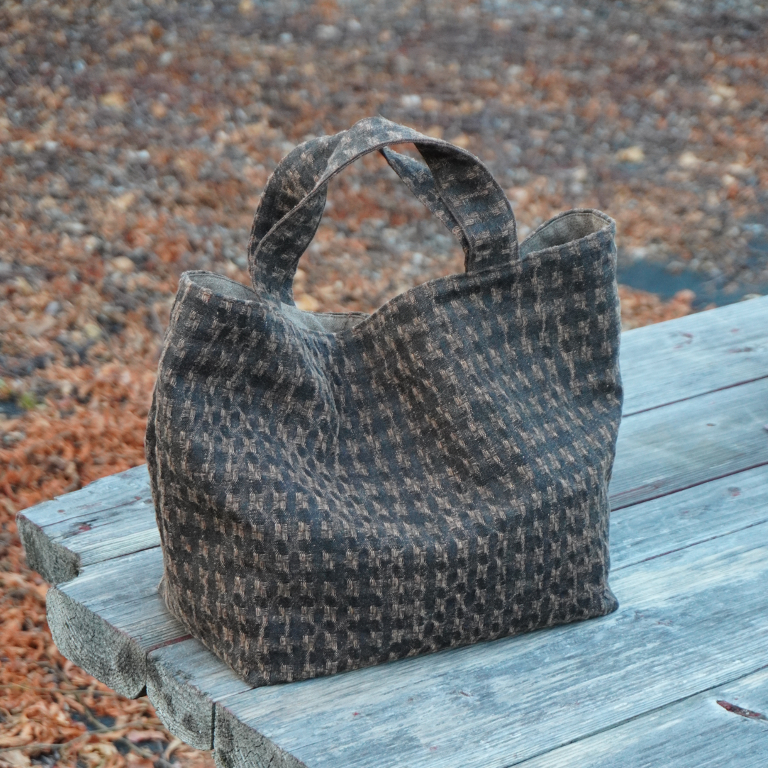 柞蚕丝茶具手提茶事包 景德镇手作布艺