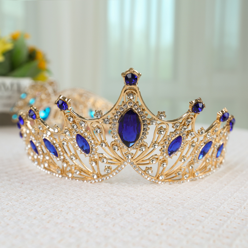 天山美翼2025夏季新款维族舞蹈宫廷风皇冠巴洛克水钻发饰