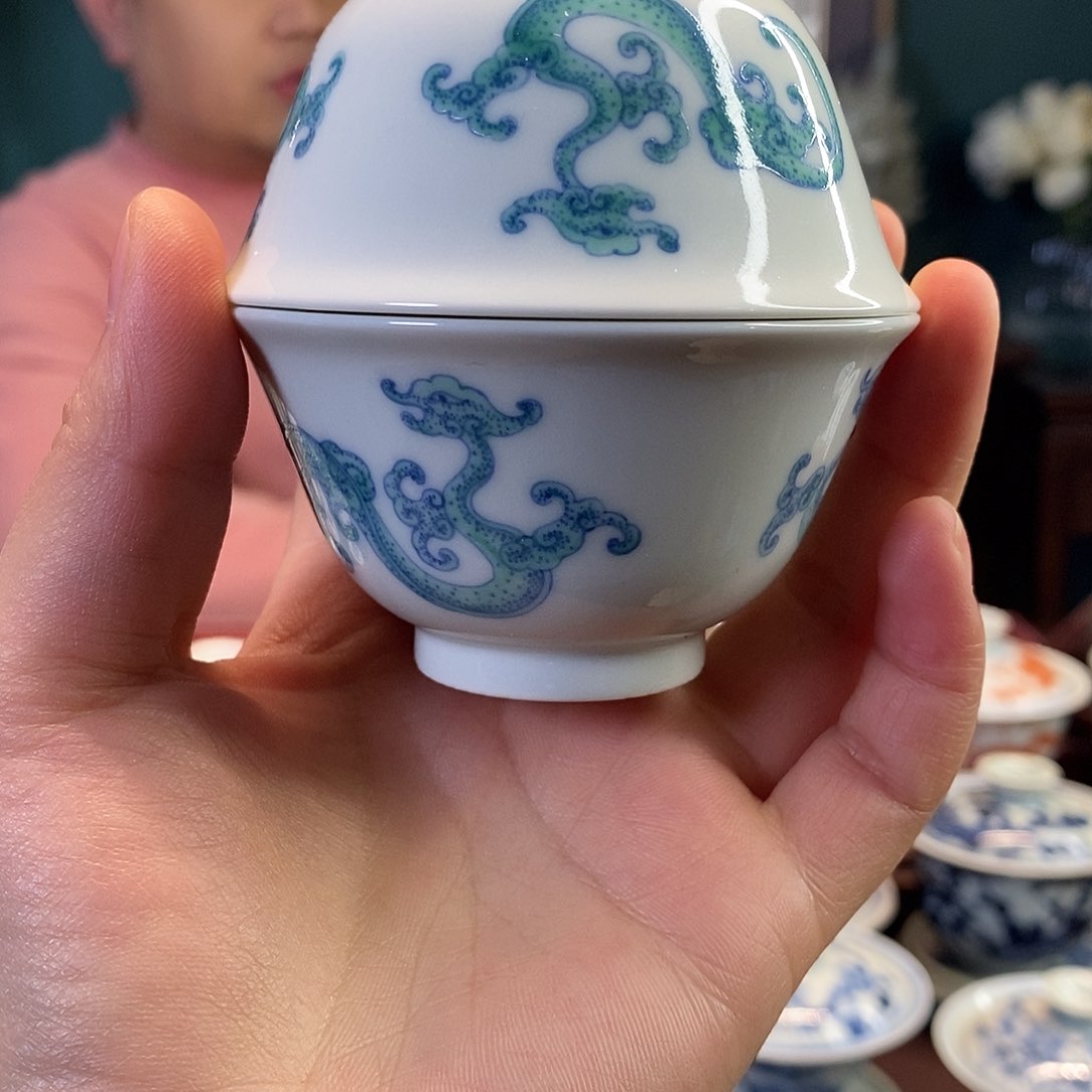 碗斗彩螭龙对杯70cc 两只 福利 