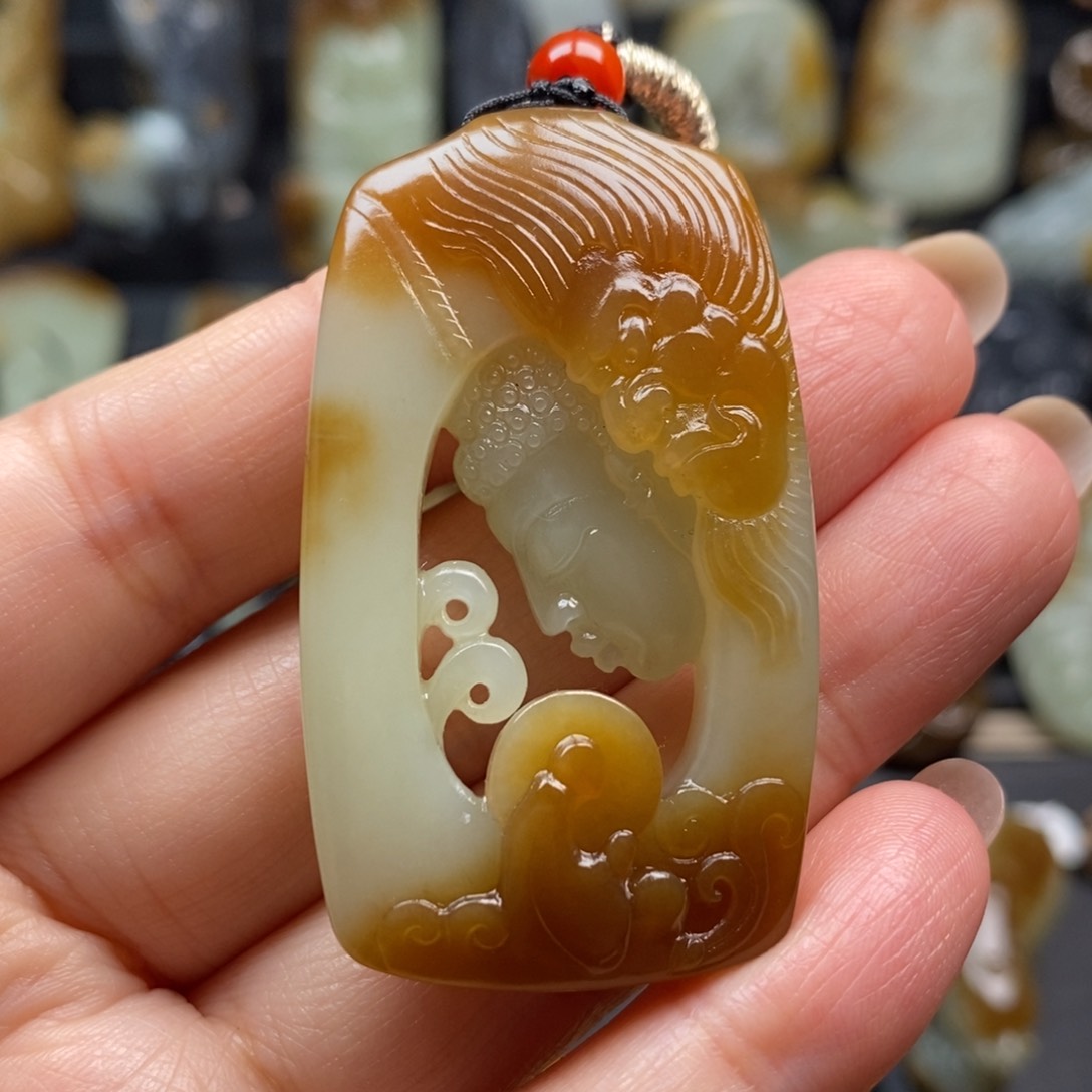 和田玉挂件未镶嵌@***开