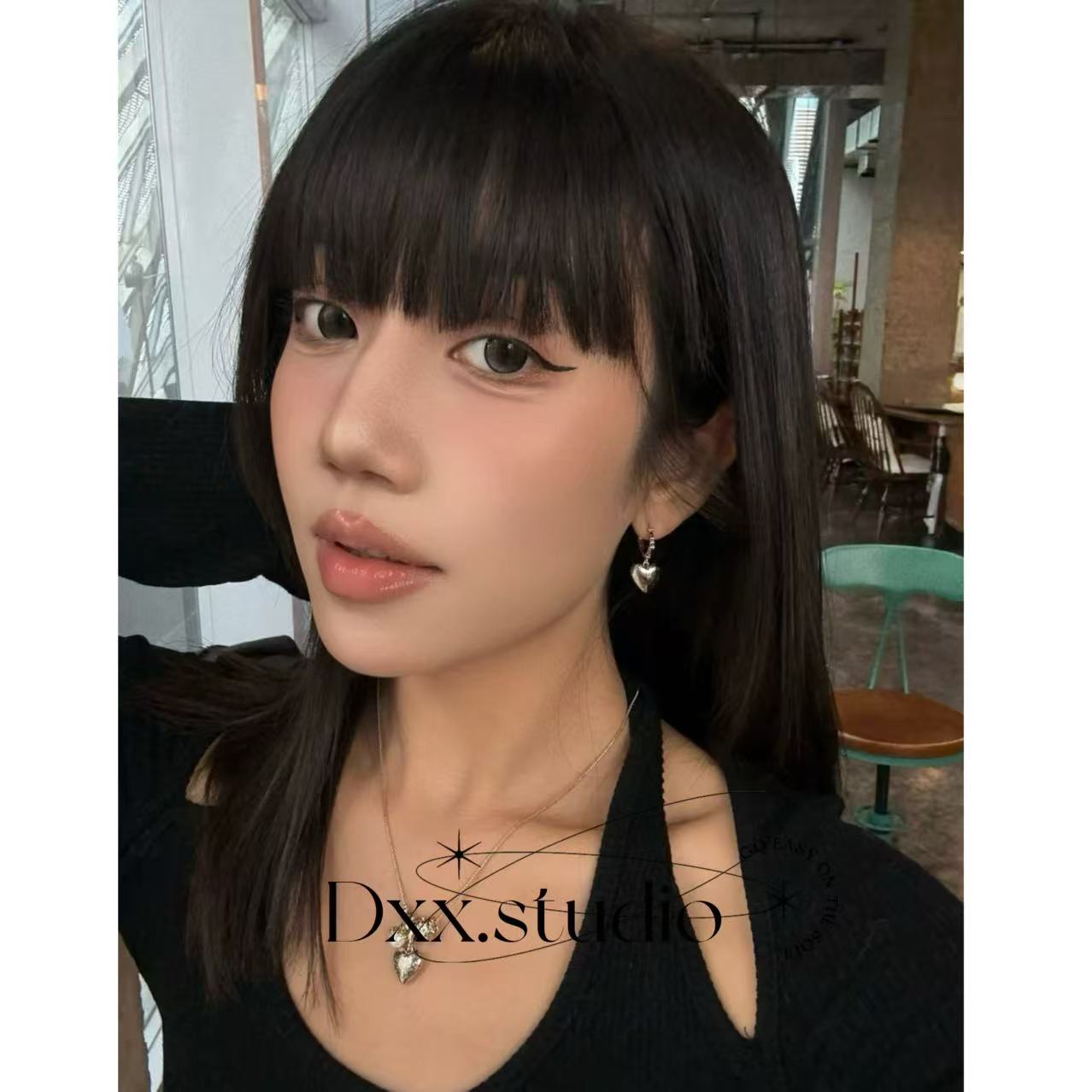 铜合金合成锆石耳饰 小众设计百搭ins耳饰52095